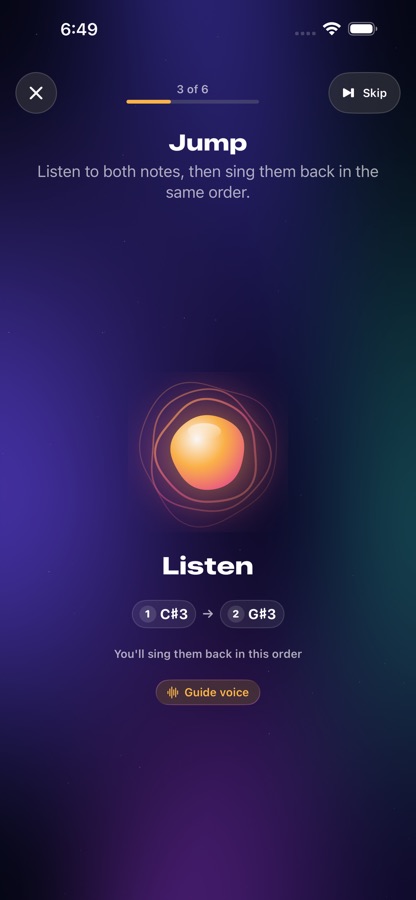 Listen to the note in your own voice
